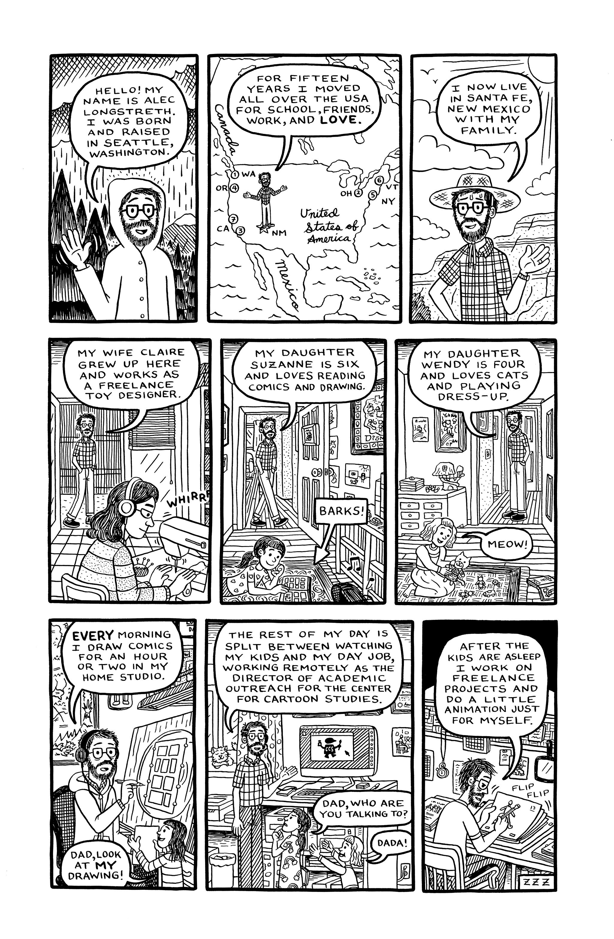 Alec Longstreth Autobio Comic