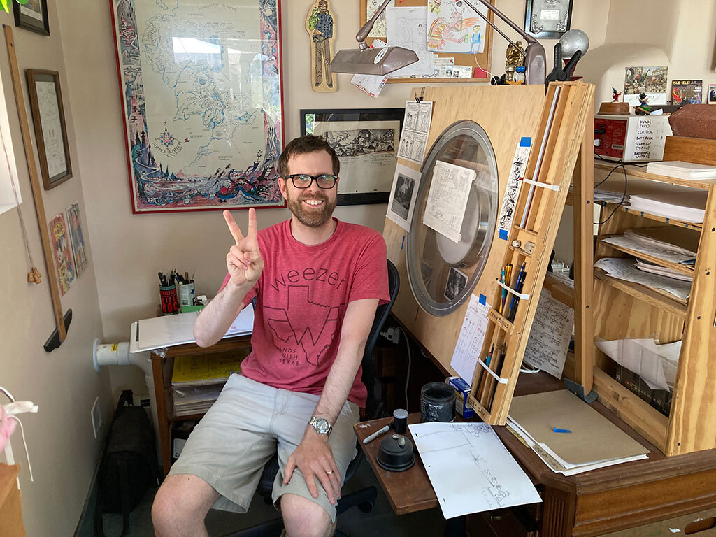 Alec Longstreth in his studio