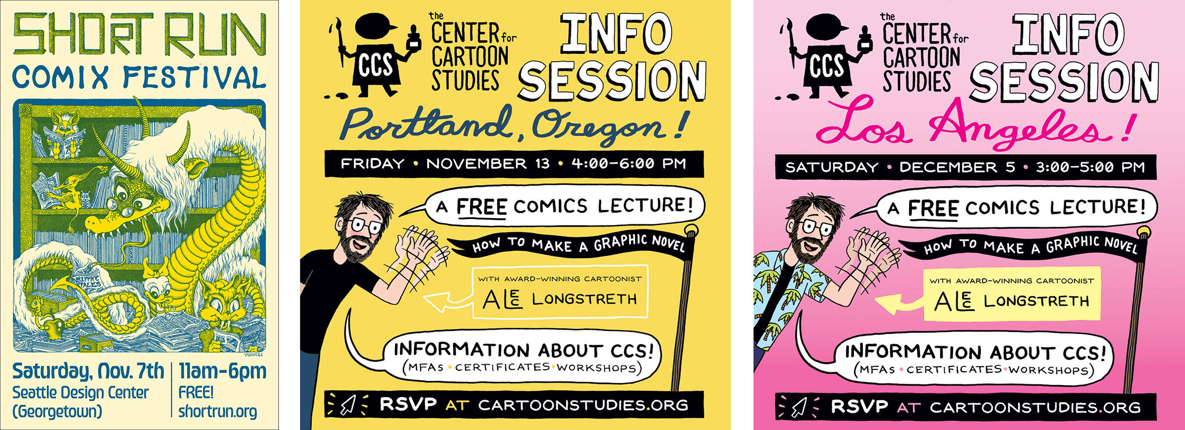 Short Run Comix Festival - The Center for Cartoon Studies Info Sessions in Portland, Oregon and Los Angeles, California