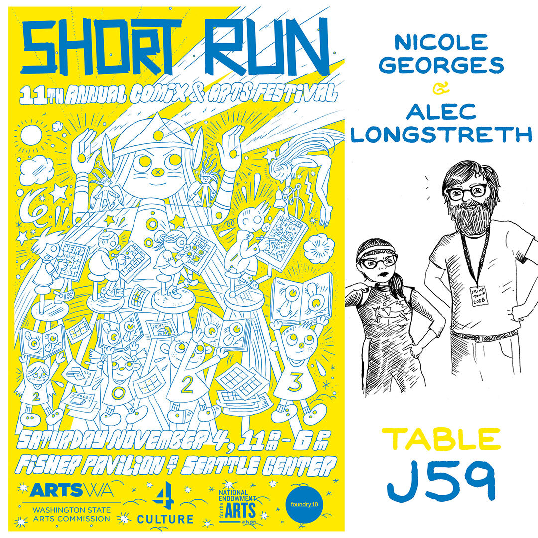 Short Run 2023 - Nicole Georges and Alec Longstreth at table J59