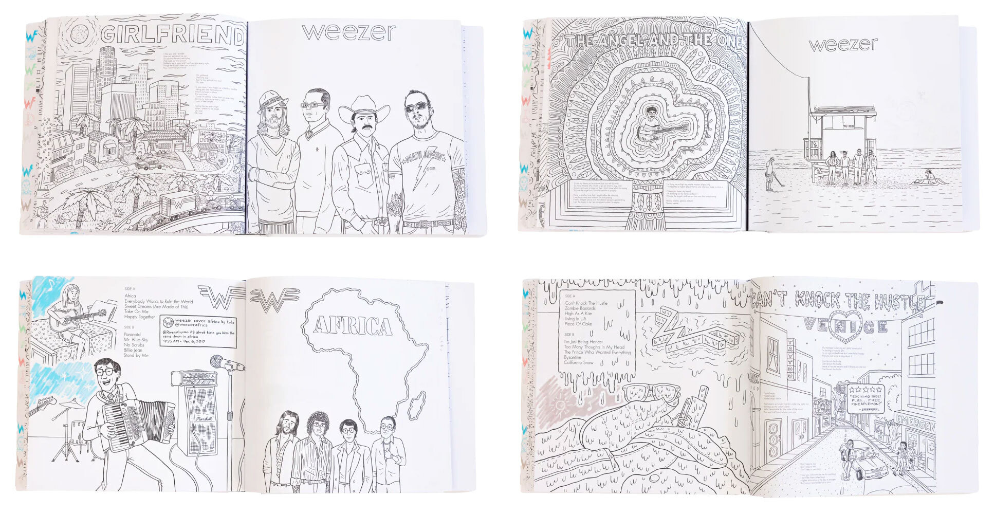 weezer (coloring book) interiors